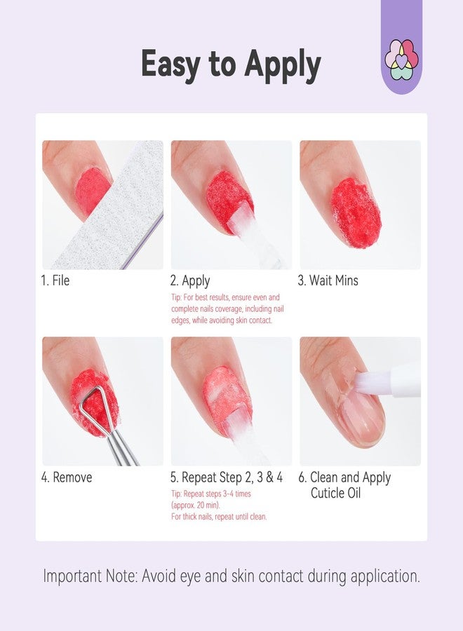 SAVILAND Pro Dip Powder Remover Kit - Gentle & Easy Dip Nail Removal Nail File & Scraper for Home Use, No Need Soaking & Wrapping (0.5 Fl Oz) - Image 5
